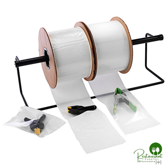 4" x 4" 3 Mil Clear Polyethylene Auto Style Pre-Opened Bag on a Roll By Prime - 2,000/Roll