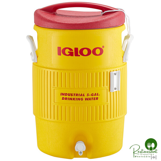 Igloo 451 5 Gallon Yellow Insulated Beverage Dispenser / Portable Water Cooler