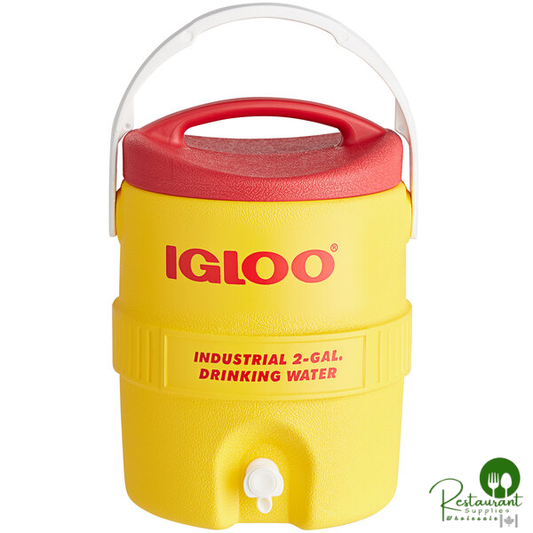 Igloo 421 2 Gallon Yellow Insulated Beverage Dispenser / Portable Water Cooler