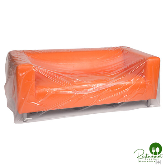 124" x 45" 3 Mil LDPE Clear Furniture Bag on a Roll By Prime - 40/Roll
