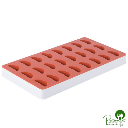 Martellato 339010 Red Silicone 24 Compartment Fruit Jelly Flexible Tangerine Slice Mold