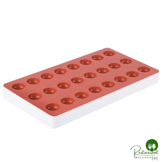 Martellato 339017 Red Silicone 24 Compartment Fruit Jelly Flexible Palet Round Mold