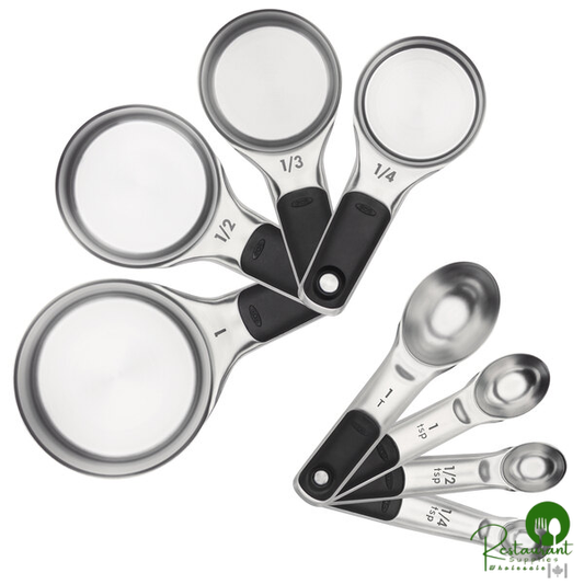 OXO 11180500 Good Grips 8-Piece Magnetic Stainless Steel Measuring Cup and Spoon Set