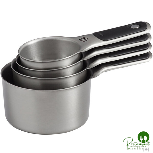 OXO 11132000 Good Grips 1/4 to 1 Cup 4-Piece Magnetic Stainless Steel Measuring Cup Set