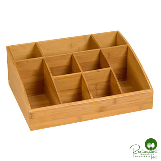 Rosseto SB103 9 Compartment Bamboo Condiment Holder