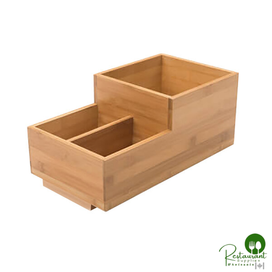 Rosseto BD108 3 Compartment Natural Bamboo Condiment Holder