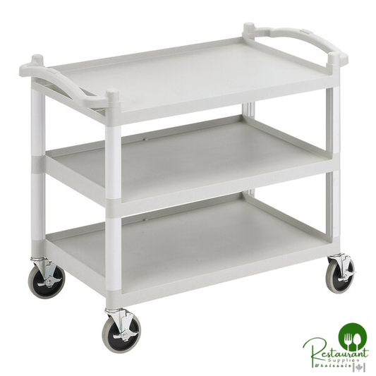 Cambro BC340KDLP Speckled Gray Low Profile Utility Cart (Unassembled) - 40" x 22" x 33 1/4"