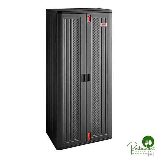 Suncast BMCCPD7204 Dark Gray 5-Shelf Heavy-Duty Tall Storage Cabinet - 30" x 20 1/4" x 72"