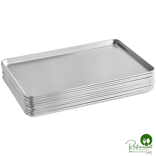 Heavy-Duty Full Size 16 Gauge 18" x 26" Wire in Rim Aluminum Bun / Sheet Pans By Prime - 12/Case