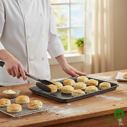 Half Size 18 Gauge Non-Stick 13" x 18" Wire in Rim Aluminum Bun / Sheet Pan By Prime - 12/Set