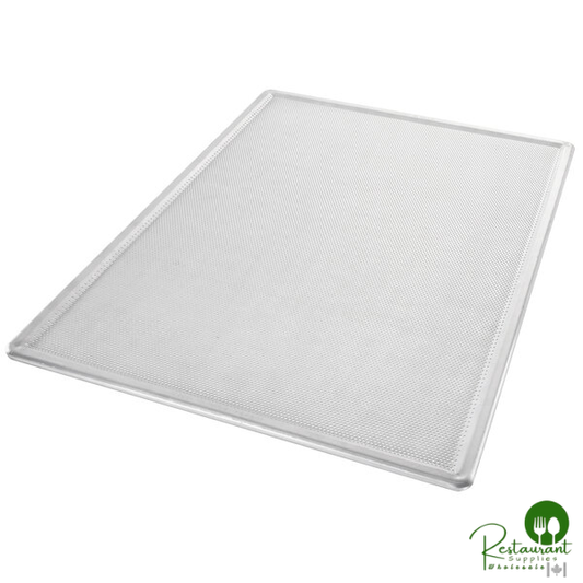 Chicago Metallic 44801 Full Size 16 Gauge 17 13/16" x 25 13/16" Wire in Rim Aluminum Perforated Baking Screen