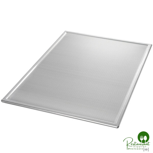 Chicago Metallic 44800 Full Size 16 Gauge Glazed 17 13/16" x 25 13/16" Wire in Rim Aluminum Perforated Baking Screen