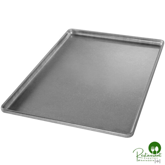 Chicago Metallic 41031 Full Size 22 Gauge Glazed 17 3/4" x 25 3/4" Band in Rim Aluminized Steel Sheet / Bun Pan