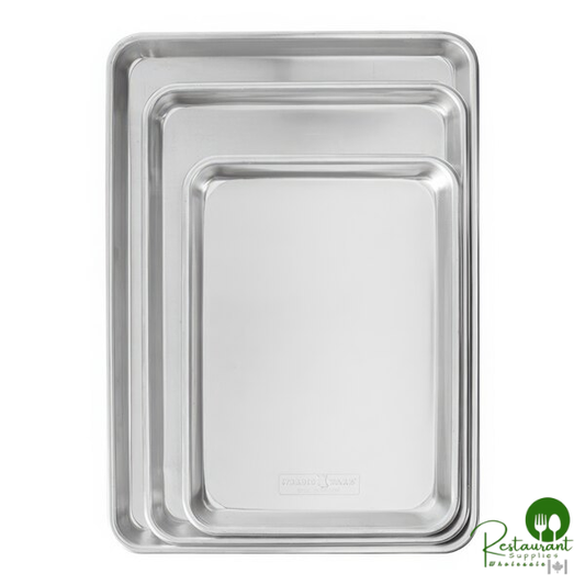 Nordic Ware Naturals 3-Piece 20 Gauge Wire in Rim Aluminum Bun / Sheet Pan Set 43174