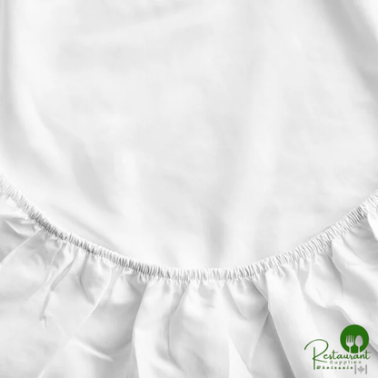 Oxford Micro Superblend 100% Polyester Microfiber White Fitted Sheet - 24/Case