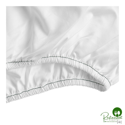 Oxford T400 Ultra White 100% Cotton Fitted Sheet