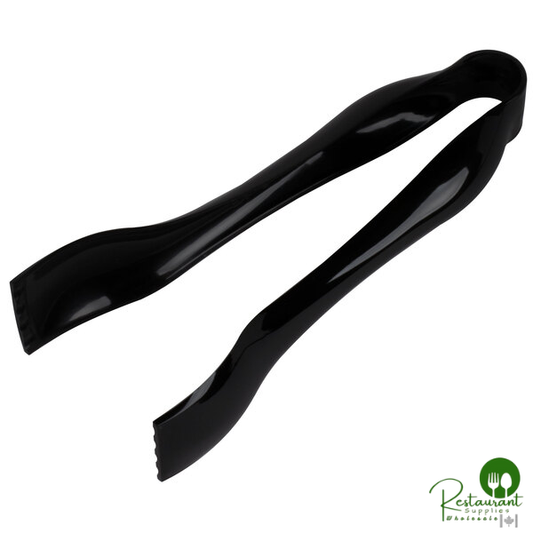 Sabert UBK72STNG 6 1/4" Black Disposable Plastic Tongs - 72/Case