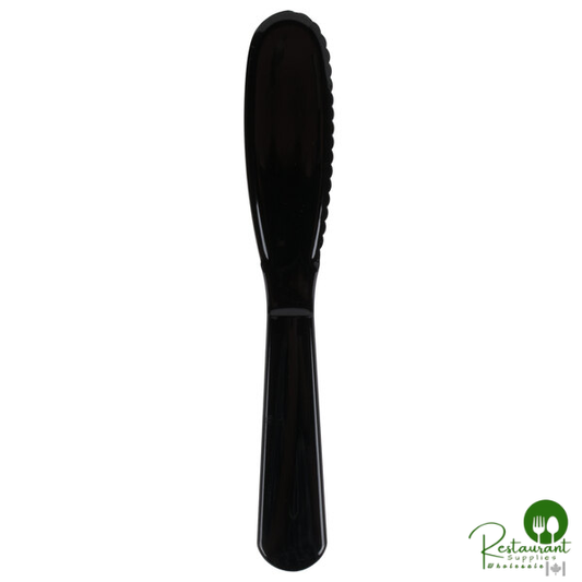 Sabert 7 1/2" Black Disposable Plastic Spreader - 72/Case