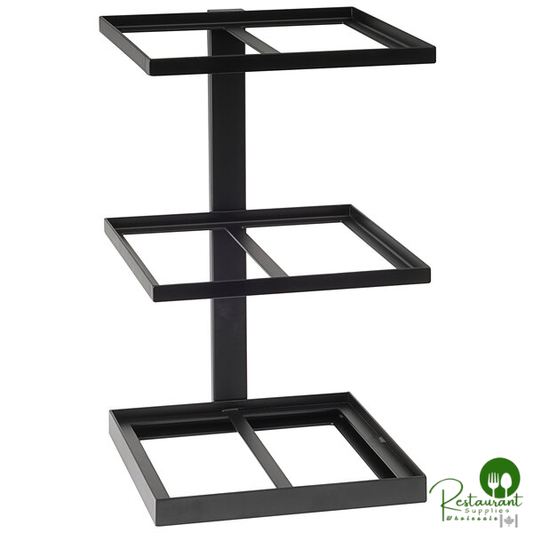 Cal-Mil 22320-13 12 1/2" x 13 1/4" x 20 1/2" 3-Tier Black Metal Merchandiser