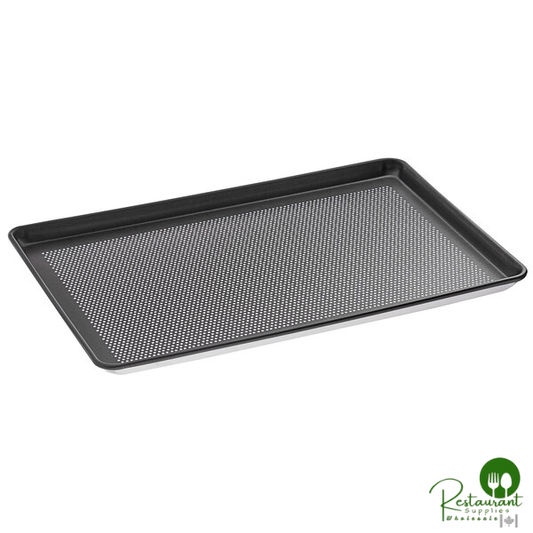 Vollrath 9002NSP Wear-Ever Full Size 18 Gauge Non-Stick 18" x 26" Wire in Rim Perforated Aluminum Bun / Sheet Pan
