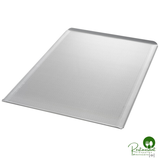 Chicago Metallic 44850 Full Size 12 Gauge 17 13/16" x 25 13/16" Aluminum Bagel Pan with Swedish Style Perforated Glazed Screen