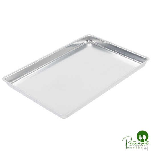 Vollrath 68100 Wear-Ever NSF 18 Gauge 10 1/2" x 15 1/2" Open Bead/Semi-Curled Rim Aluminum Party Pan