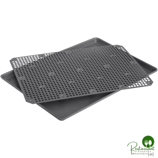 LloydPans 18" x 13" 2-Piece Oven Roaster Set with Pre-Seasoned Tuff-Kote® Finish SET-14543