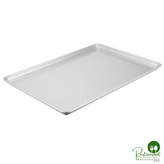 Chicago Metallic 40808 StayFlat Full Size 18 Gauge Glazed 17 7/8" x 25 13/16" Wire in Rim Aluminum Sheet / Bun Pan