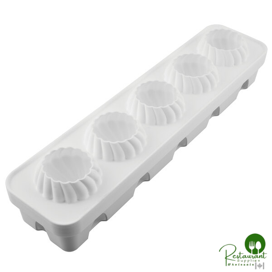 Silikomart RUSSIAN TALE 125 5 Compartment Silicone Baking Mold with Plastic Support - 2 1/2" x 2 1/2" x 2 13/16" Cavities