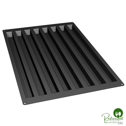 Silikomart SQ017 8 Compartment Logs Silicone Baking Mold - 19 5/8" x 1 3/16" x 1 3/16" Cavities
