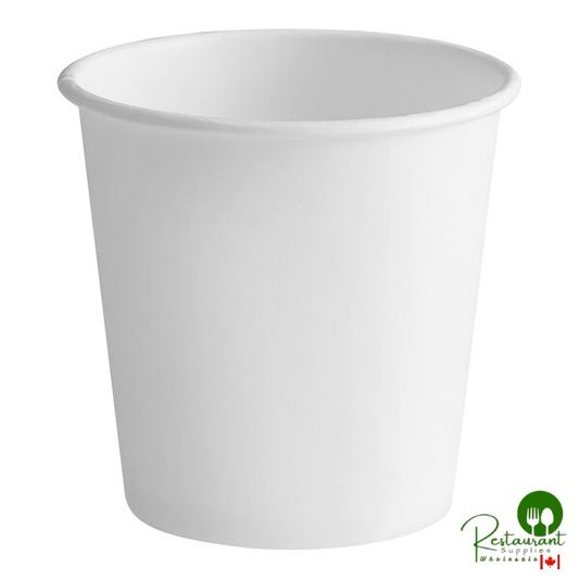 Solo 374W-2050 4 oz. White Single Sided Poly Paper Hot Cup - 1,000/Case