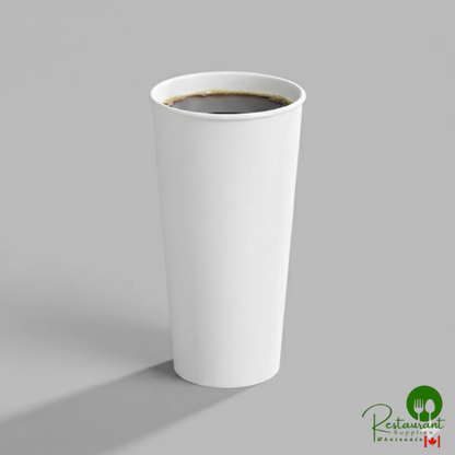 Dart ThermoGuard 24 oz. Double Wall Insulated White Paper Hot Cup - 600/Case