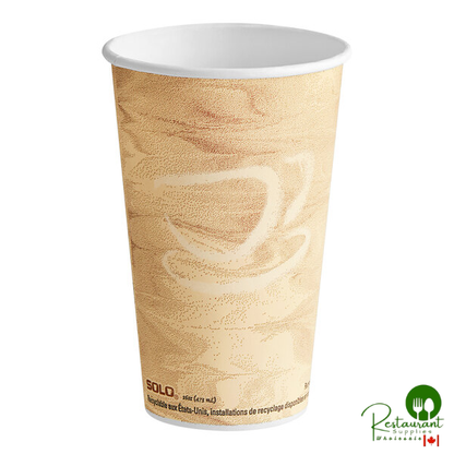 Solo 316MS-0029 16 oz. Mistique Single Sided Poly Paper Hot Cup - 1,000/Case