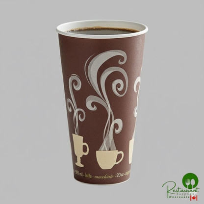 Dart DWTG20ST ThermoGuard 20 oz. Double Wall Insulated Steam Print Paper Hot Cup - 600/Case