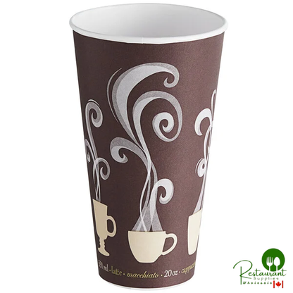 Dart DWTG20ST ThermoGuard 20 oz. Double Wall Insulated Steam Print Paper Hot Cup - 600/Case