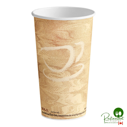 Solo 420MS-0029 20 oz. Mistique Single Sided Poly Paper Hot Cup - 600/Case