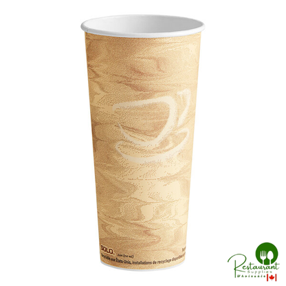 Solo 424MSN-0029 24 oz. Mistique Single Sided Poly Paper Hot Cup - 500/Case