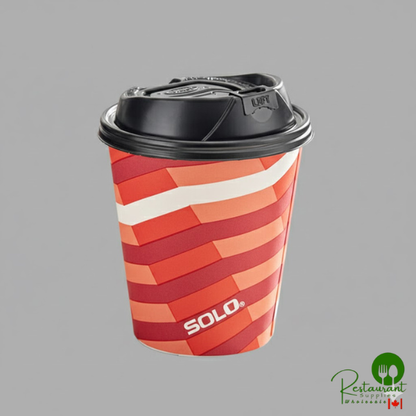 Solo 12 oz. Heat Wave Paper Hot Cup with Lid - 132/Case