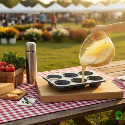 Fox Run 6 Cup 8 oz. Non-Stick Carbon Steel Fluted Jumbo Muffin Pan - 10 1/2" x 13 3/4"