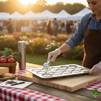 Chicago Metallic 43037 15 Cup 10 oz. Glazed Aluminized Steel Mini Cake / Oversized Muffin Pan - 17 7/8" x 25 7/8"