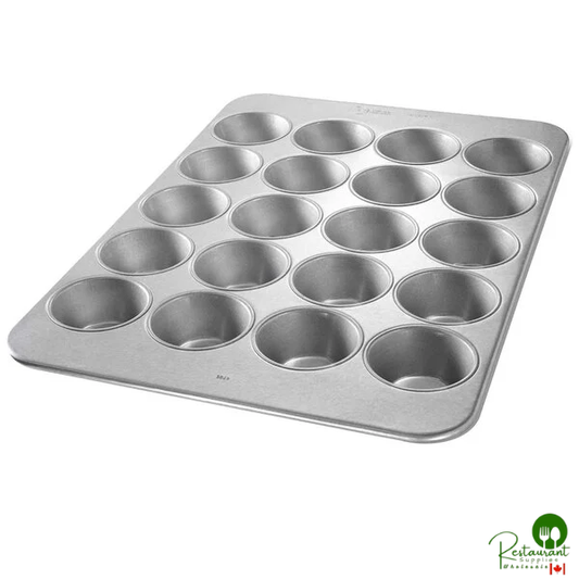 Chicago Metallic 44705 20 Cup 8.2 oz. Glazed Aluminized Steel Jumbo Pecan Roll / Muffin Pan - 17 7/8" x 25 7/8"