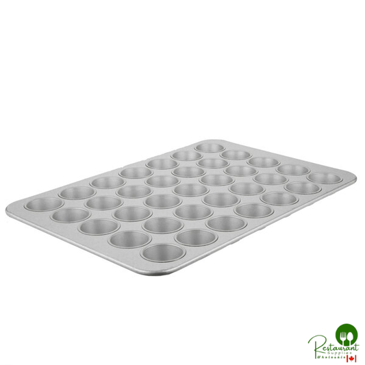 Chicago Metallic 45575 35 Cup 3.8 oz. Glazed Aluminized Steel Muffin / Cupcake Pan - 17 7/8" x 25 7/8"