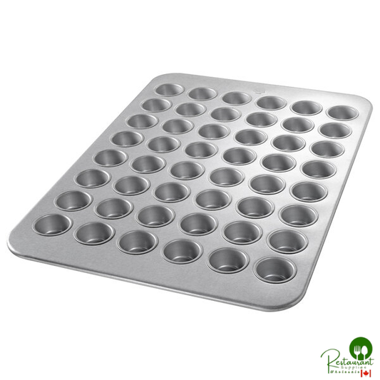 Chicago Metallic 45255 48 Cup 2.1 oz. Glazed Aluminized Steel Mini Muffin Pan - 17 7/8" x 25 7/8"