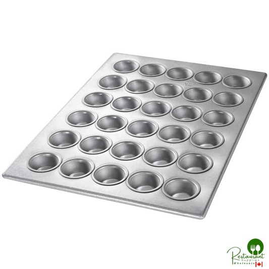 Chicago Metallic 45195 30 Cup 1.1 oz. Glazed Aluminized Steel Mini Muffin Pan - 12 7/8" x 17 7/8"