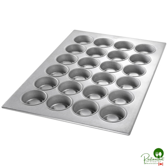 Chicago Metallic 43395 24 Cup 6 oz. Glazed Aluminized Steel MaryAnn / Strawberry Shortcake Specialty Pan - 17 7/8" x 25 7/8"