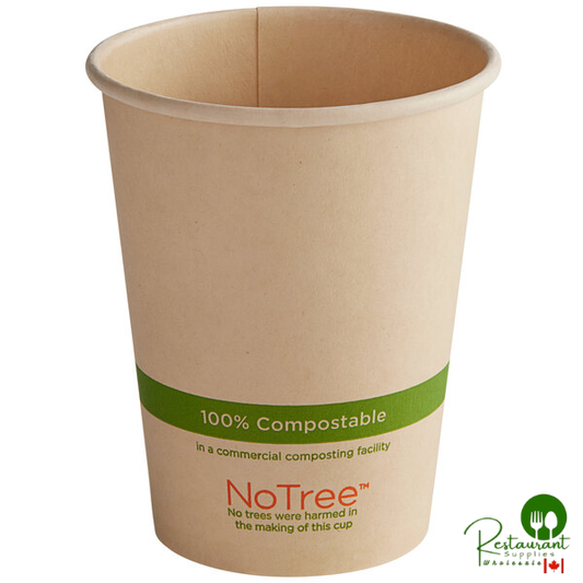 World Centric NoTree 12 oz. Natural Compostable Paper Hot Cup - 1,000/Case