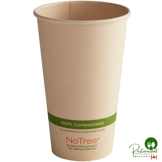 World Centric NoTree 16 oz. Natural Compostable Paper Hot Cup - 1,000/Case