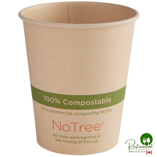 World Centric NoTree 6 oz. Natural Compostable Paper Hot Cup - 1,000/Case