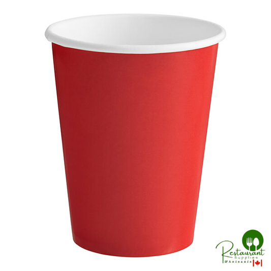 Creative Converting 561031B 9 oz. Classic Red Poly Paper Hot / Cold Cup - 240/Case