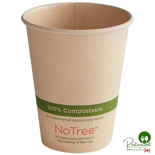 World Centric NoTree 8 oz. Natural Paper Hot Cup - 1,000/Case